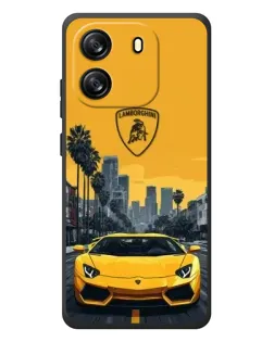 Чехол для Blackview Wave 6C с картинкой «Желтый Lamborghini город»