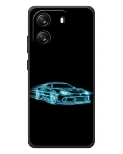 Чехол для Blackview Wave 6C с картинкой «Неоновый контур Lamborghini»