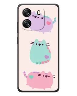 Чехол для Blackview Wave 6C с картинкой «Pusheen трио»