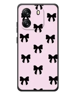 Чехол для Blackview Wave 6C с картинкой «Черные банты Coquette»