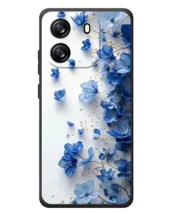 Чохол для Blackview Wave 6C з картинкою «Блакитний квітковий каскад»