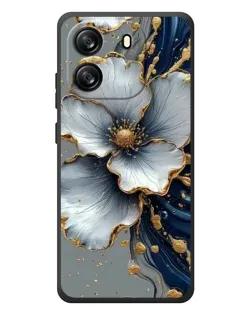 Чохол для Blackview Wave 6C з картинкою «Біла квітка та золотий флюїд»