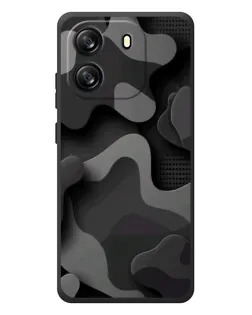 Чехол для Blackview Wave 6C с картинкой «Темный абстрактный камуфляж»