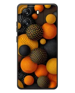 Чехол для Blackview Wave 6C с картинкой «Объемные оранжевые сферы»