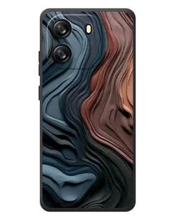 Чехол для Blackview Wave 6C с картинкой «Цветные волны каньона»