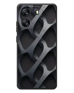 Чехол для Blackview Wave 6C с картинкой «Объемное серое плетение»