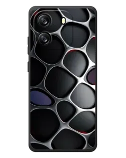 Чехол для Blackview Wave 6C с картинкой «Объемная темная решетка»