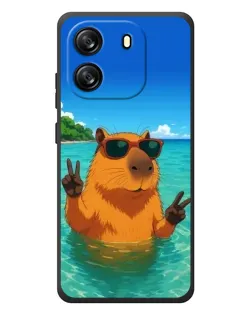 Чехол для Blackview Wave 6C с картинкой «Морская капибара»
