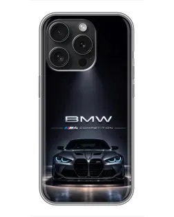 Чехол для Blackview Wave 9C с картинкой «BMW сквозь ночной город»