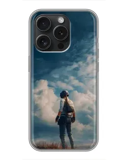 Чохол для Blackview Wave 9C з картинкою «Герой PUBG на скелі»