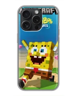 Чохол для Blackview Wave 9C з картинкою «Губка Боб Minecraft»