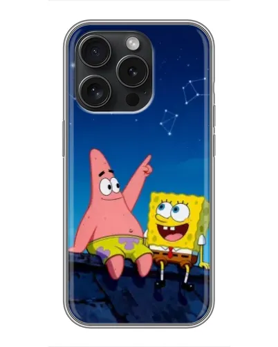 Чехол для Blackview Wave 9C с картинкой «Губка Боб и Патрик ночью» Чехол для Blackview Wave 9C с картинкой «Губка Боб и Патрик ночью»