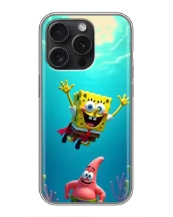 Чехол для Blackview Wave 9C с картинкой «Спанч Боб под водой»
