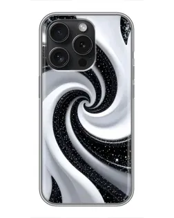 Чехол для Blackview Wave 9C с картинкой «Черно-белая спираль»