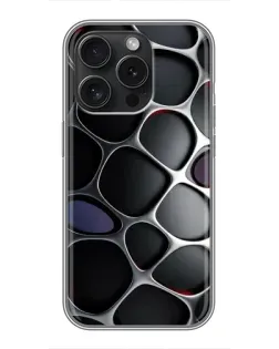 Чехол для Blackview Wave 9C с картинкой «Объемная темная решетка»