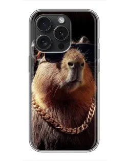 Чехол для Blackview Wave 9C с картинкой «Капибара золотая цепь»