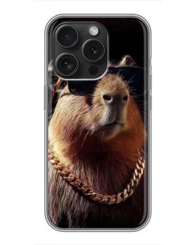 Чехол для Blackview Wave 9C с картинкой «Капибара золотая цепь»