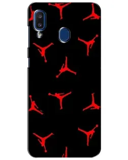 Чехол для Samsung Galaxy a20 2019 (A205F) с картинкой «Jordan Red Pattern» Чехол для Samsung Galaxy a20 2019 (A205F) с картинкой «Jordan Red Pattern»