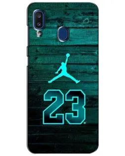 Чехол для Samsung Galaxy a20 2019 (A205F) с картинкой «Jordan Cyan 23»