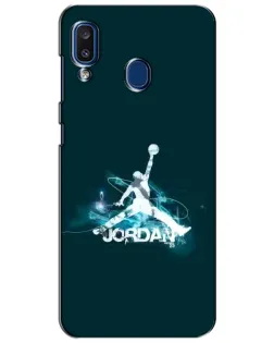 Чехол для Samsung Galaxy a20 2019 (A205F) с картинкой «Jordan Blue Fire»