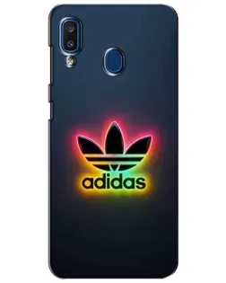 Чехол для Samsung Galaxy a20 2019 (A205F) с картинкой «Неоновый Adidas»