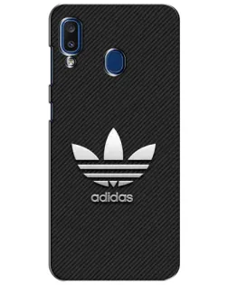Чехол для Samsung Galaxy a20 2019 (A205F) с картинкой «Adidas Карбоновая текстура»