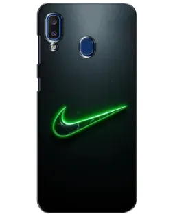 Чехол для Samsung Galaxy a20 2019 (A205F) с картинкой «Неоновый контур Nike»