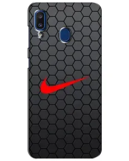 Чехол для Samsung Galaxy a20 2019 (A205F) с картинкой «Nike — карбоновая сетка» Чехол для Samsung Galaxy a20 2019 (A205F) с картинкой «Nike — карбоновая сетка»