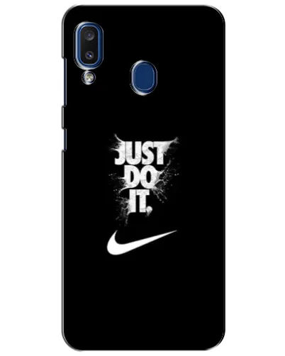 Чехол для Samsung Galaxy a20 2019 (A205F) с картинкой «Текстовый принт Nike» Чехол для Samsung Galaxy a20 2019 (A205F) с картинкой «Текстовый принт Nike»