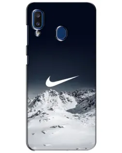Чехол для Samsung Galaxy a20 2019 (A205F) с картинкой «Nike — зимние горы»