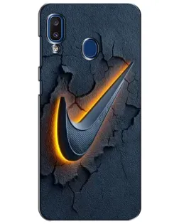 Чехол для Samsung Galaxy a20 2019 (A205F) с картинкой «Объемный логотип Найк»