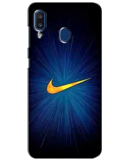 Чехол для Samsung Galaxy a20 2019 (A205F) с картинкой «Синий пульс Nike»