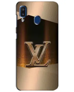 Чехол для Samsung Galaxy a20 2019 (A205F) с картинкой «LV — золотое сияние»