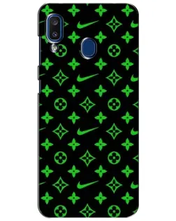 Чехол для Samsung Galaxy a20 2019 (A205F) с картинкой «Неоновый принт LV»