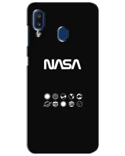 Чехол для Samsung Galaxy a20 2019 (A205F) с картинкой «NASA — технический принт»