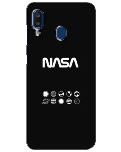 Чехол для Samsung Galaxy a20 2019 (A205F) с картинкой «NASA — технический принт» Чехол для Samsung Galaxy a20 2019 (A205F) с картинкой «NASA — технический принт»
