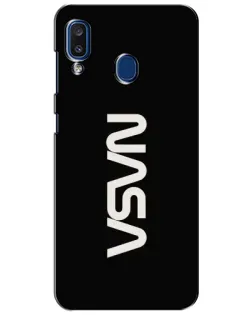 Чехол для Samsung Galaxy a20 2019 (A205F) с картинкой «NASA — вертикальный логотип»