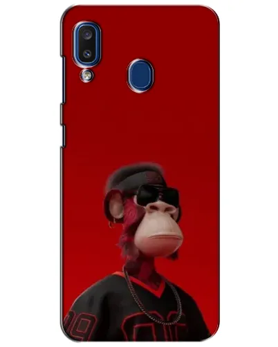 Чехол для Samsung Galaxy a20 2019 (A205F) с картинкой «Bored Ape в красном» Чехол для Samsung Galaxy a20 2019 (A205F) с картинкой «Bored Ape в красном»