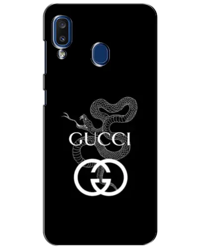 Чехол для Samsung Galaxy a20 2019 (A205F) с картинкой «Gucci — серебряная змея» Чехол для Samsung Galaxy a20 2019 (A205F) с картинкой «Gucci — серебряная змея»