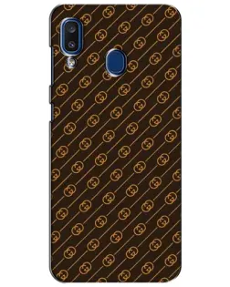 Чехол для Samsung Galaxy a20 2019 (A205F) с картинкой «Gucci — золотые диагонали»