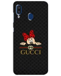 Чехол для Samsung Galaxy a20 2019 (A205F) с картинкой «Минни Маус Gucci — черный»