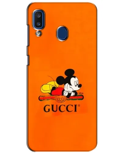 Чехол для Samsung Galaxy a20 2019 (A205F) с картинкой «Микки Маус Gucci — оранж» Чехол для Samsung Galaxy a20 2019 (A205F) с картинкой «Микки Маус Gucci — оранж»