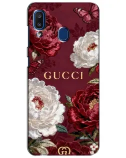 Чохол для Samsung Galaxy a20 2019 (A205F) з картинкою «Gucci — бордові троянди»