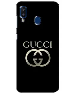 Чохол для Samsung Galaxy a20 2019 (A205F) з картинкою «Gucci — золото на чорному»
