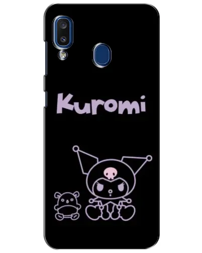 Чехол для Samsung Galaxy a20 2019 (A205F) с картинкой «Kuromi — черный минимализм» Чехол для Samsung Galaxy a20 2019 (A205F) с картинкой «Kuromi — черный минимализм»