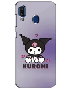 Чехол для Samsung Galaxy a20 2019 (A205F) с картинкой «Kuromi — фиолетовый арт»