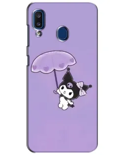 Чехол для Samsung Galaxy a20 2019 (A205F) с картинкой «Kuromi с зонтиком»