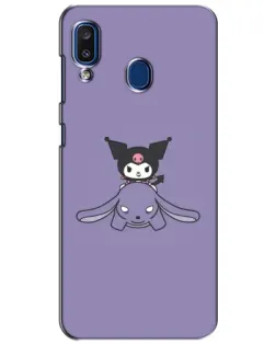 Чехол для Samsung Galaxy a20 2019 (A205F) с картинкой «Kuromi на лиловом фоне»