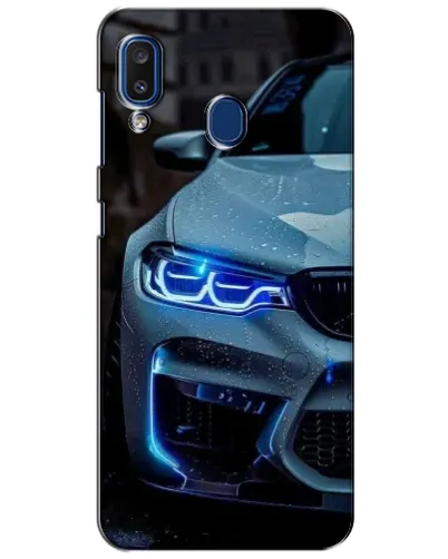 Чехол для Samsung Galaxy a20 2019 (A205F) с картинкой «Взгляд BMW с синими фарами» Чехол для Samsung Galaxy a20 2019 (A205F) с картинкой «Взгляд BMW с синими фарами»