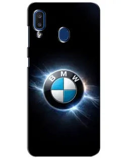 Чехол для Samsung Galaxy a20 2019 (A205F) с картинкой «BMW — неоновое сияние»